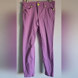 Vintage Nine West Purple Pants with Neon Green Accents